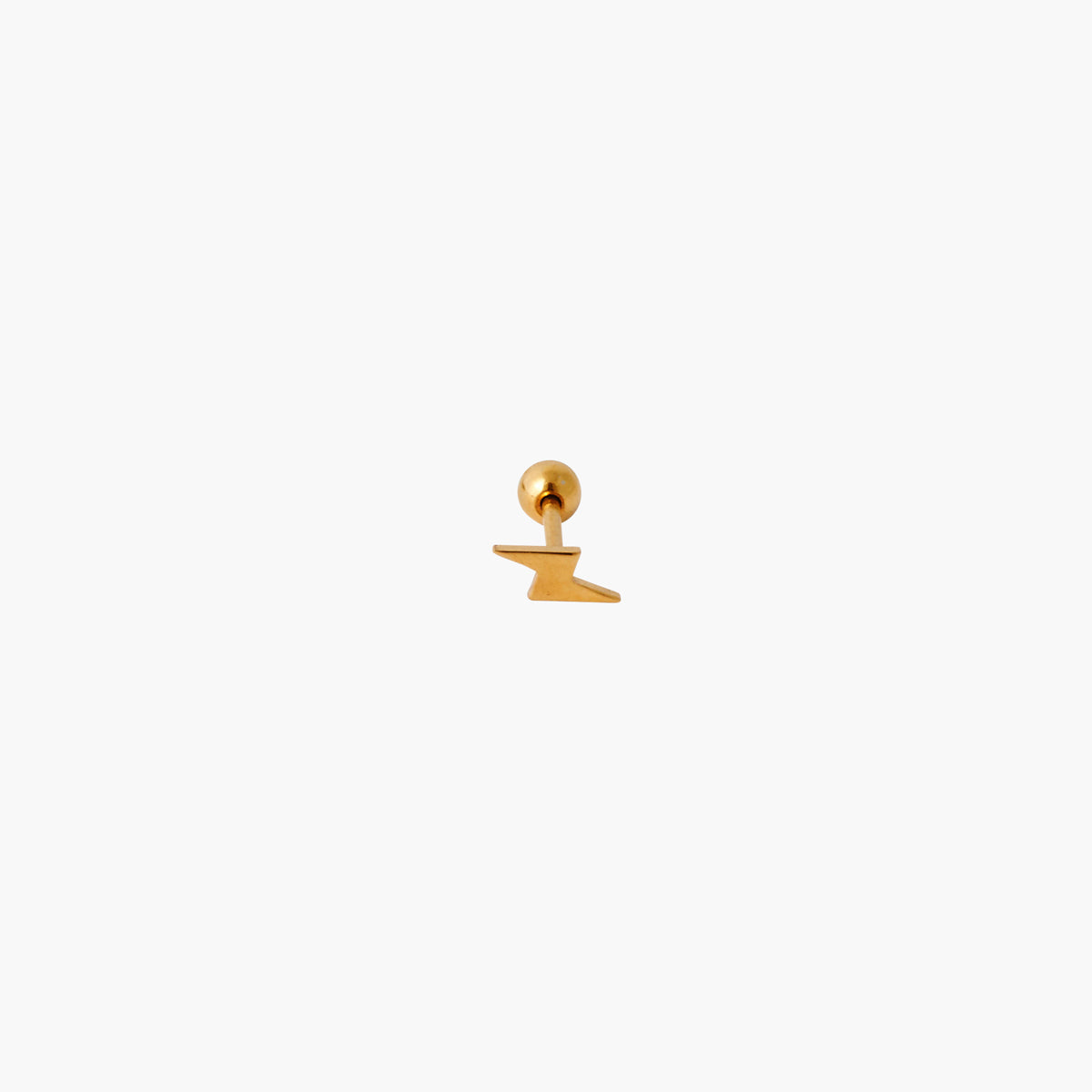 Piercing stud helix/tragus éclair doré