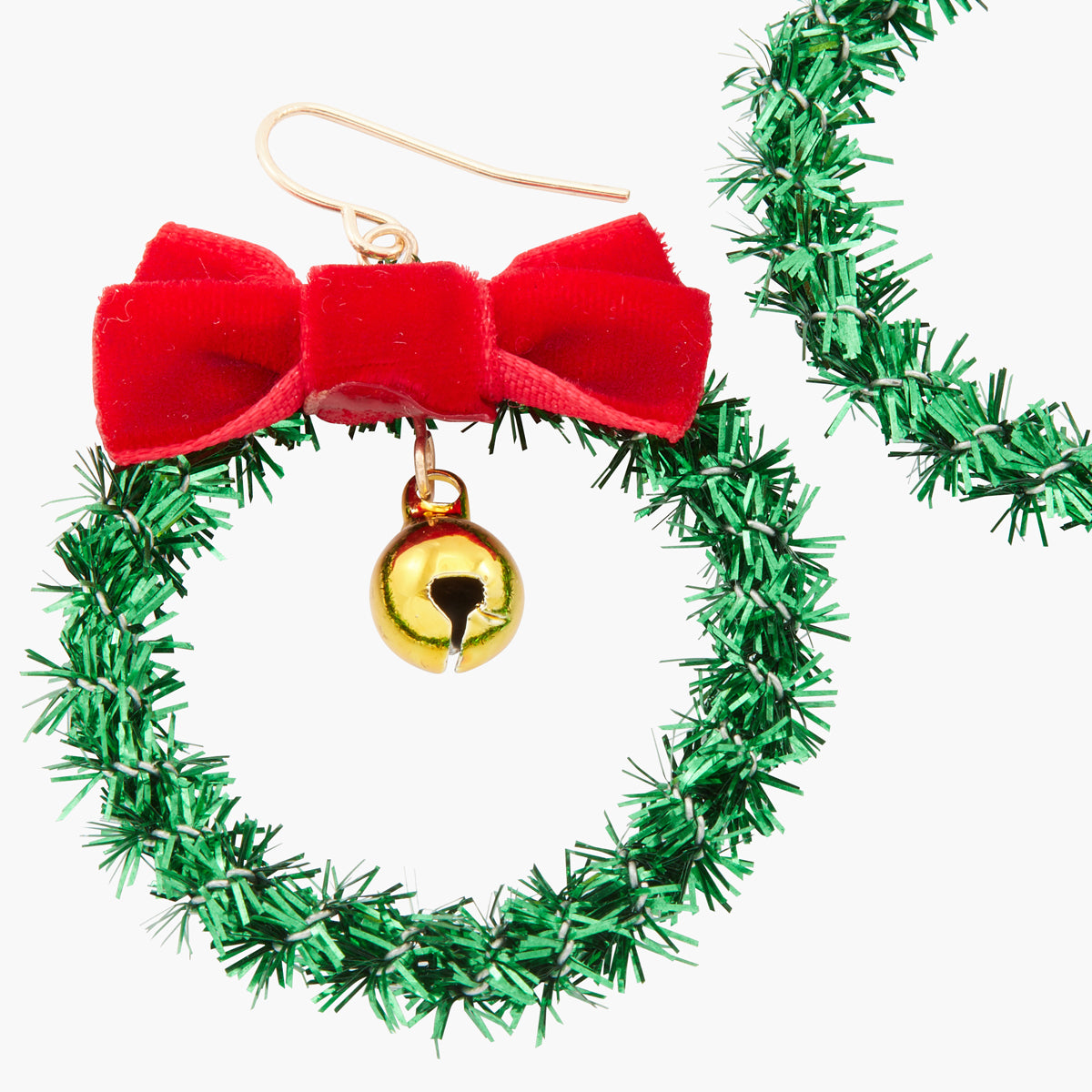 Boucles d'oreilles Noël couronnes