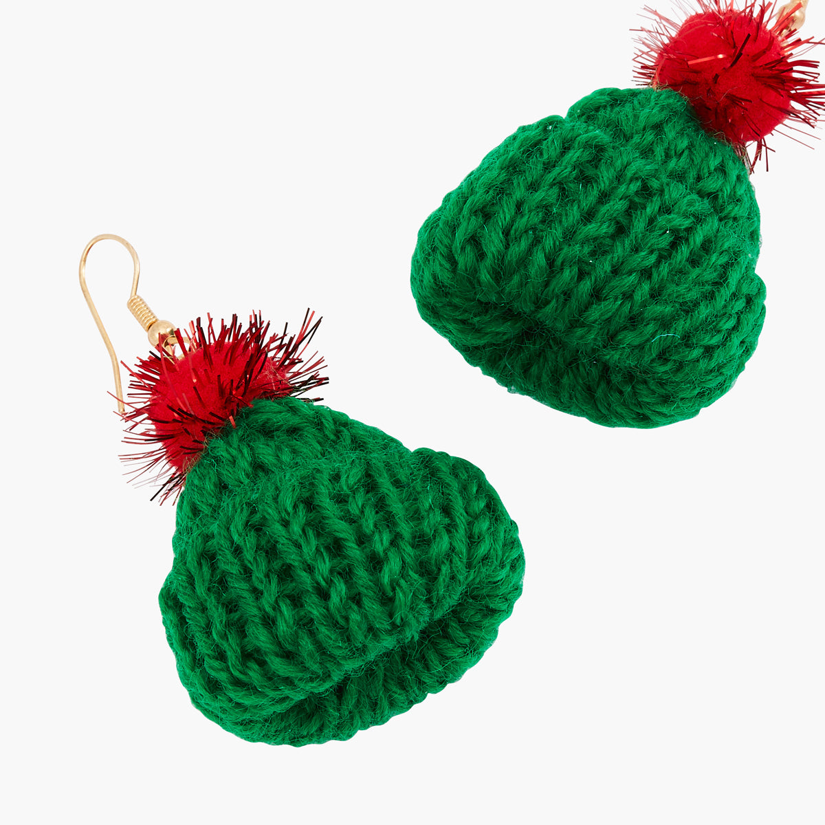 Boucles d'oreilles Noël bonnet vert