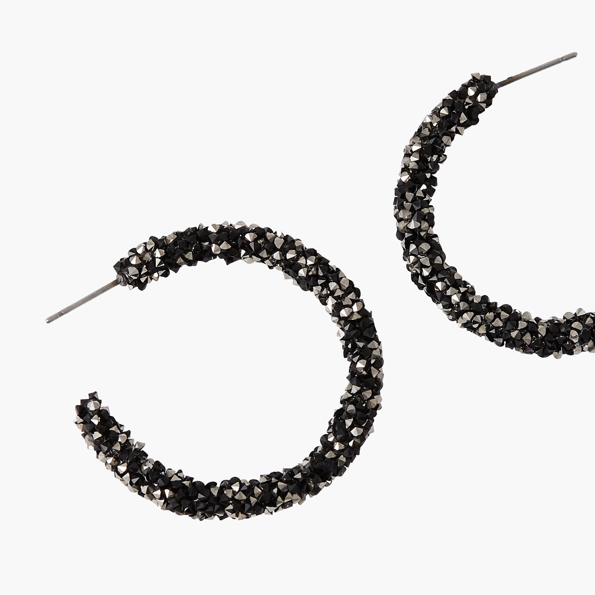 Créoles brillantes grises