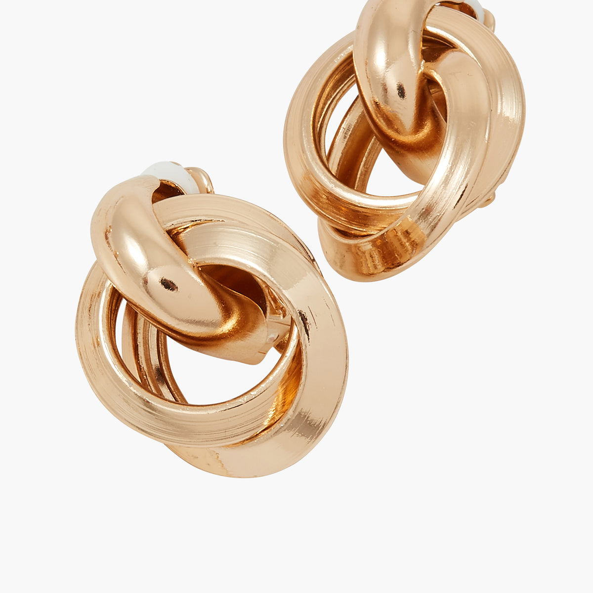 Boucles d'oreilles à clips nœud doré