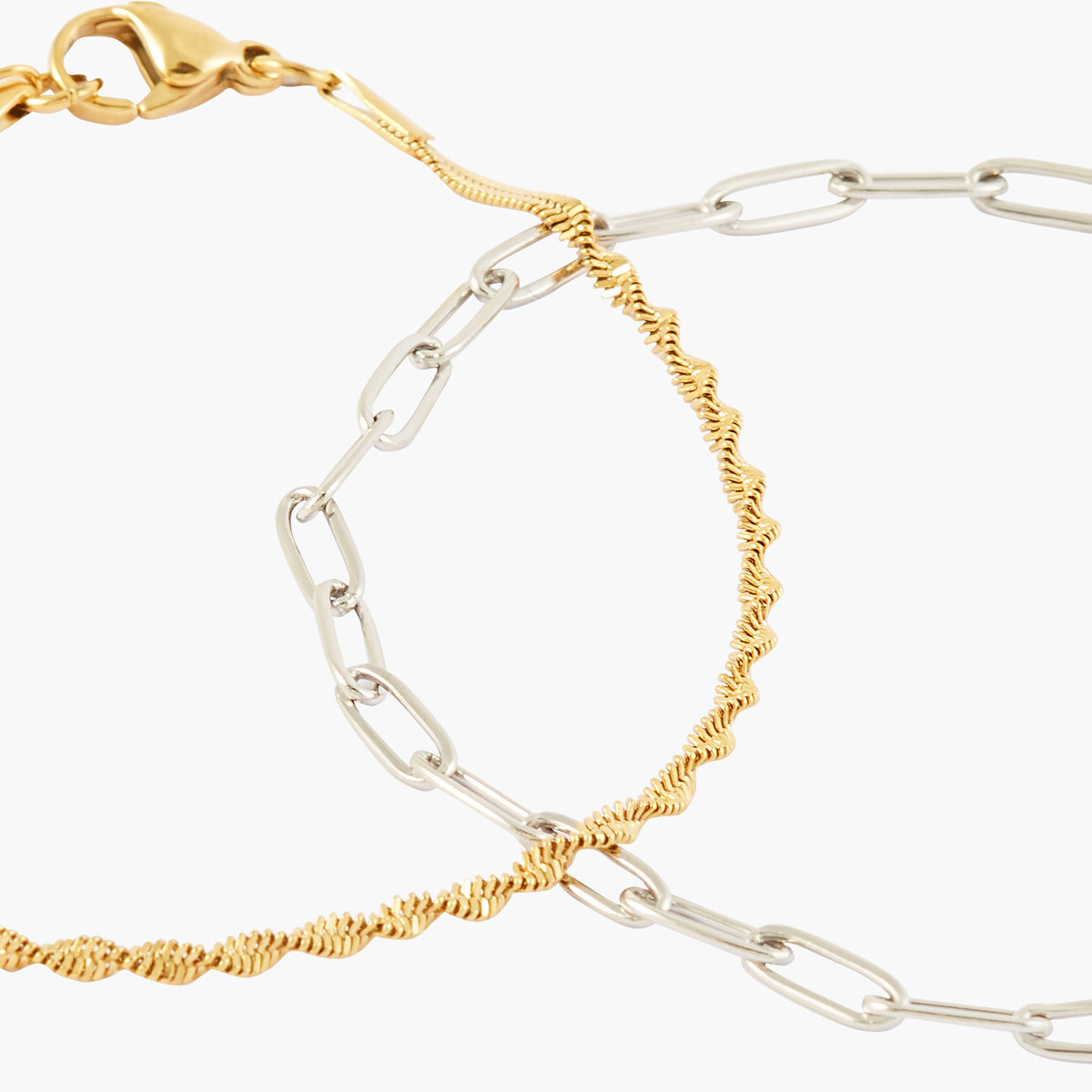 Set de 2 chaînes de cheville Acier Inoxydable