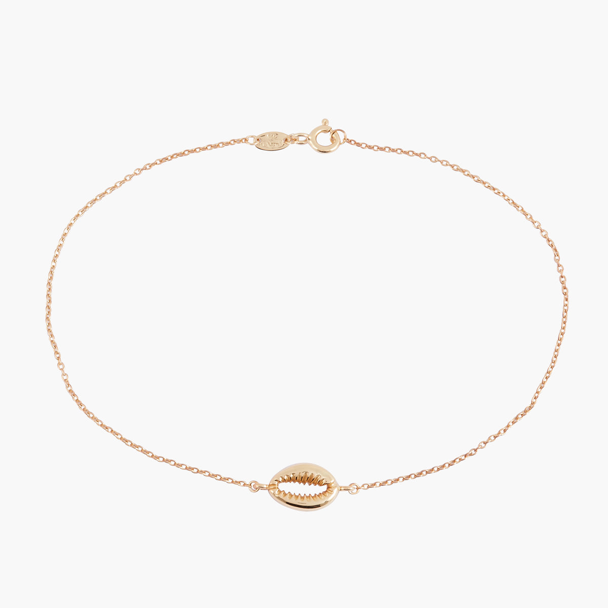 Chaîne de cheville coquillage en argent garanti 925