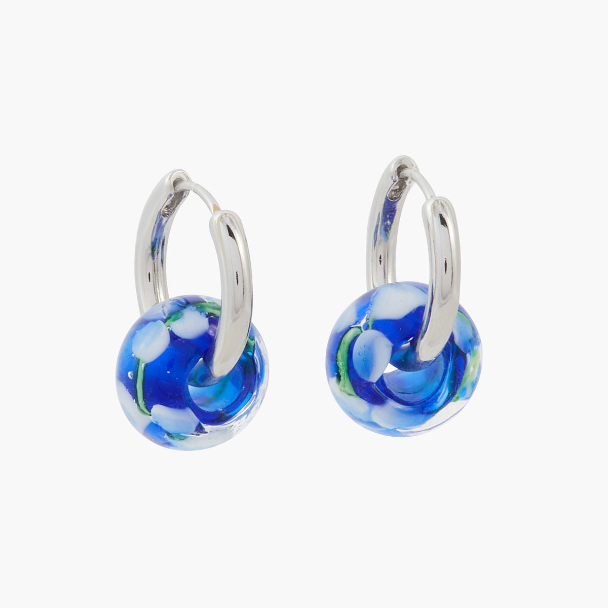 Petites créoles perle en verre