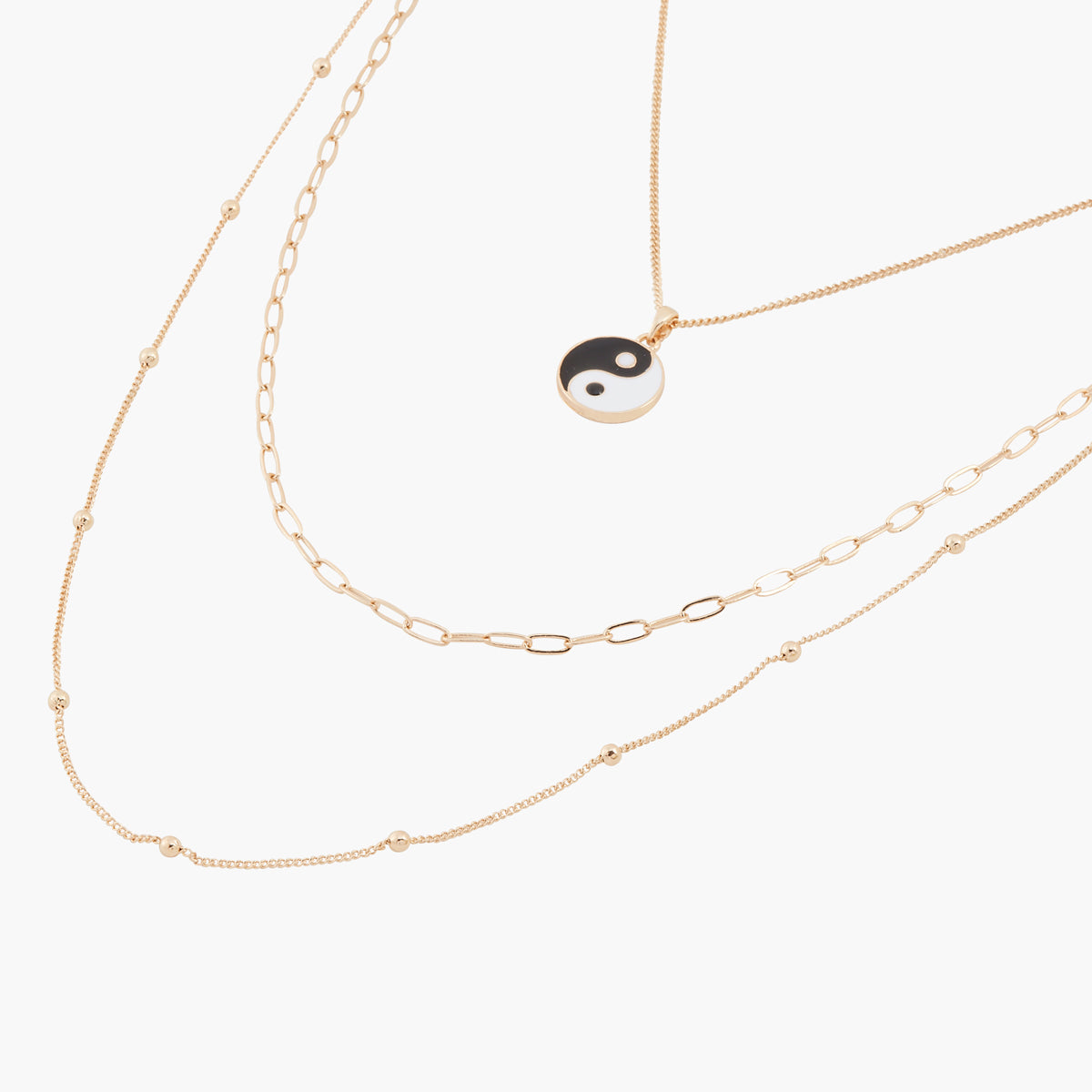 Collier 3 rangs yin yang Wonderland