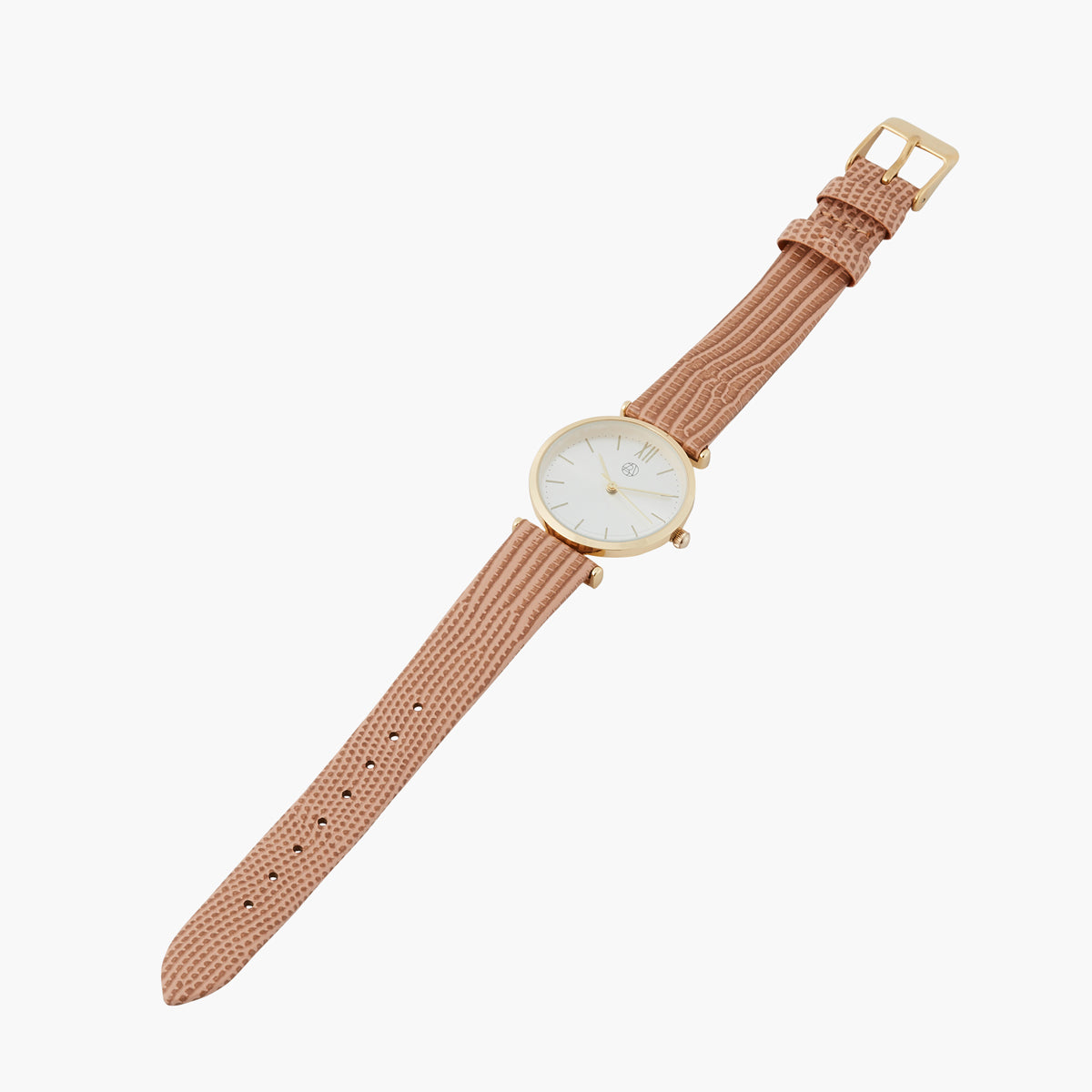 Montre bracelet texturé beige