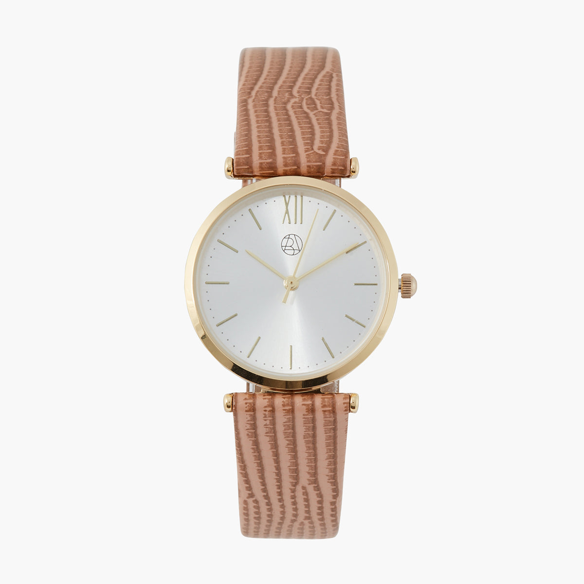 Montre bracelet texturé beige