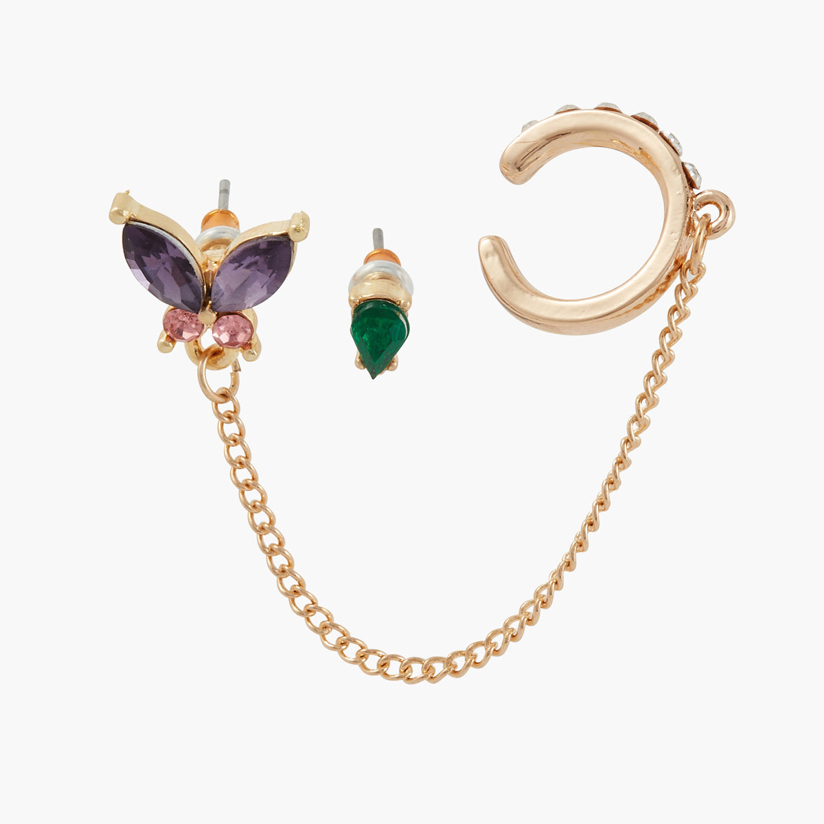 Set de boucles d'oreilles single Winter Shine