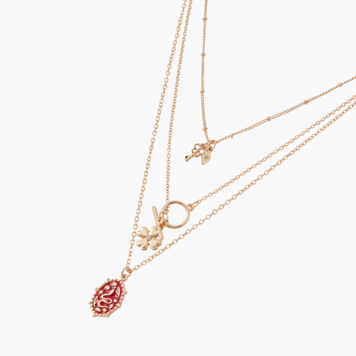 Set de 3 colliers charms Talisman