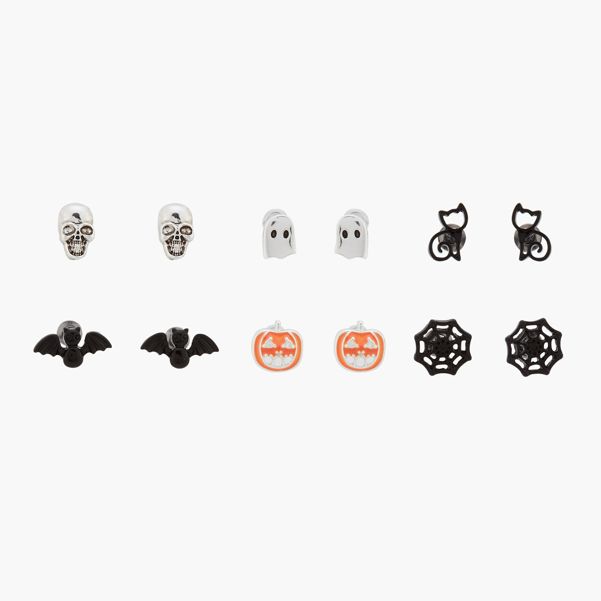 Set de 6 paires de puces d'oreilles Halloween