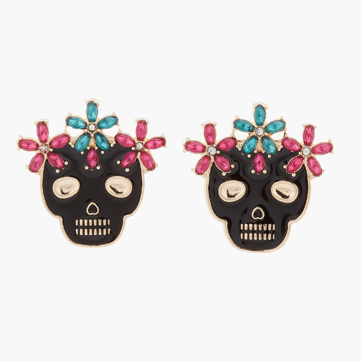 Boucles d'oreilles tête de Calavera Halloween