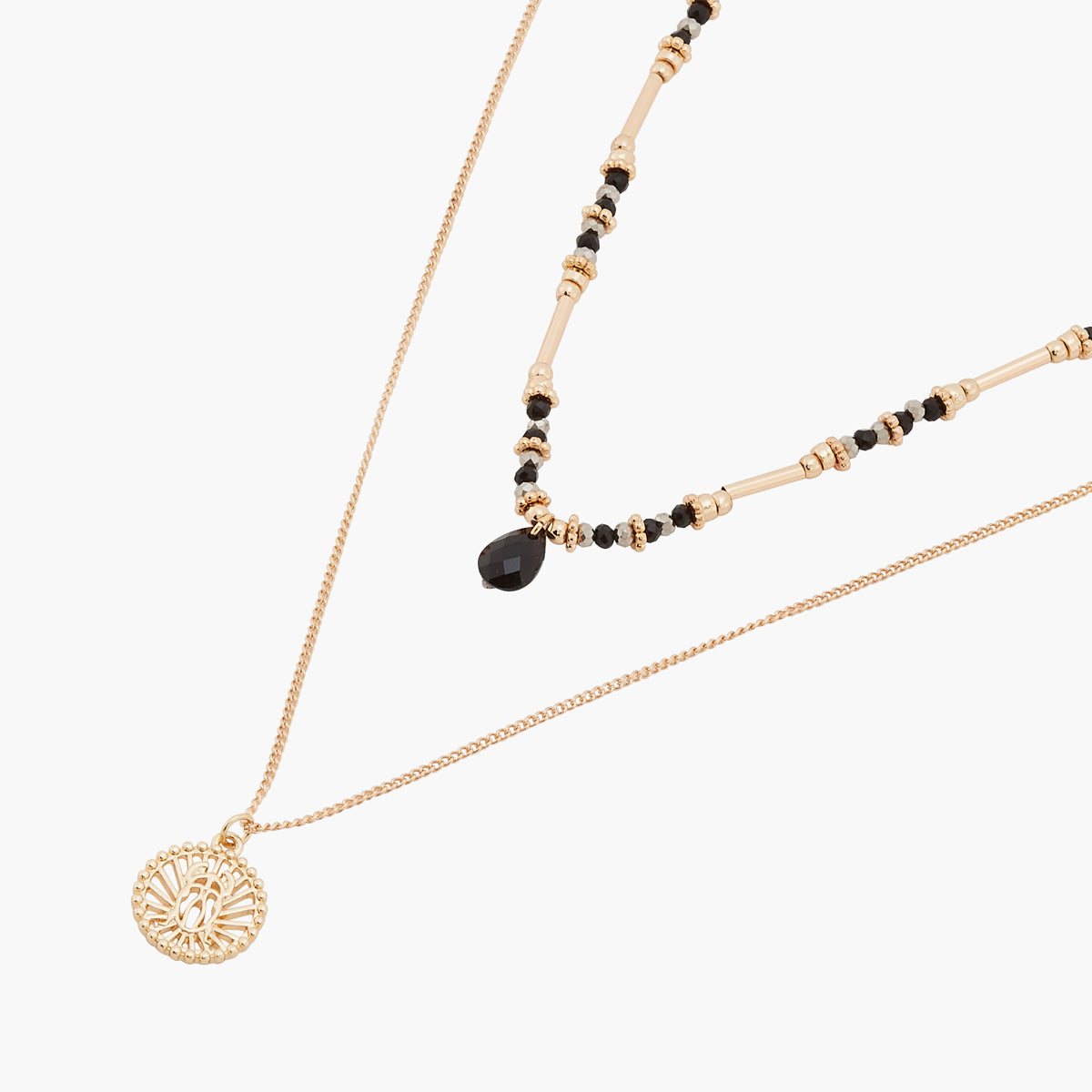 Collier 2 rangs à scarabée