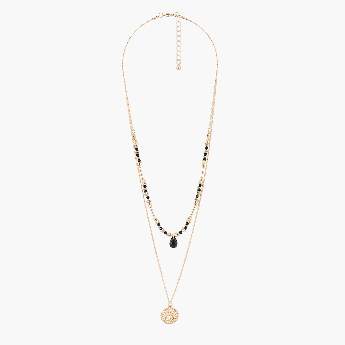 Collier 2 rangs à scarabée