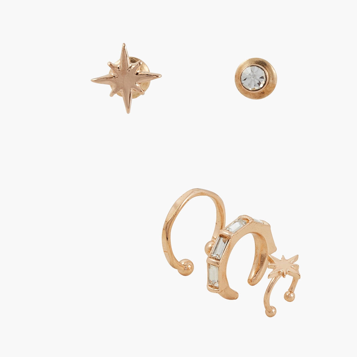 Set bijoux d'oreilles et studs Chocolate