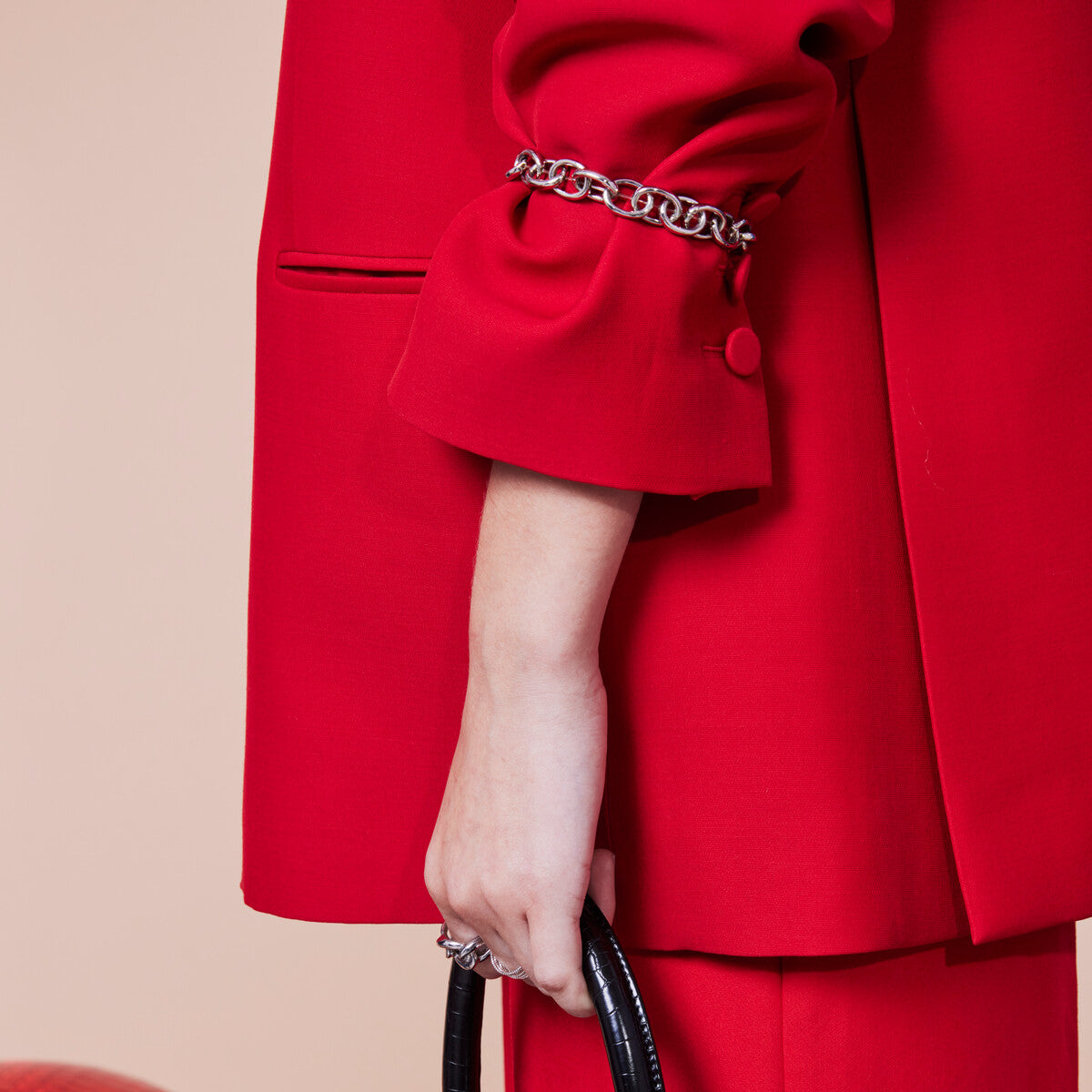 Bracelet à maillons argentés