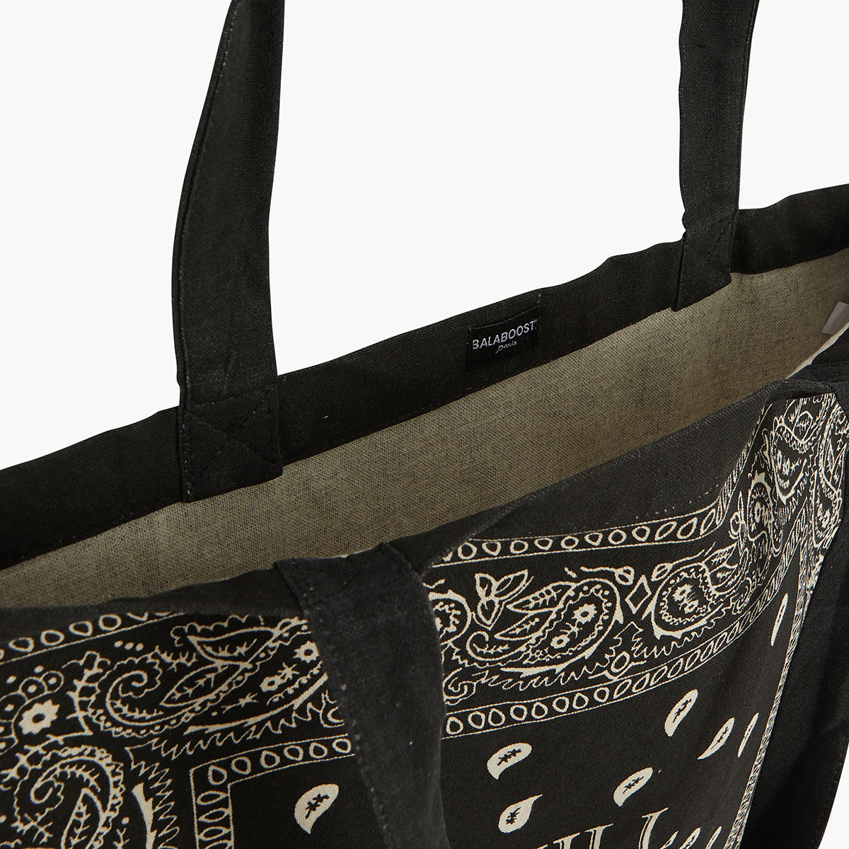 Tote bag bandana noir