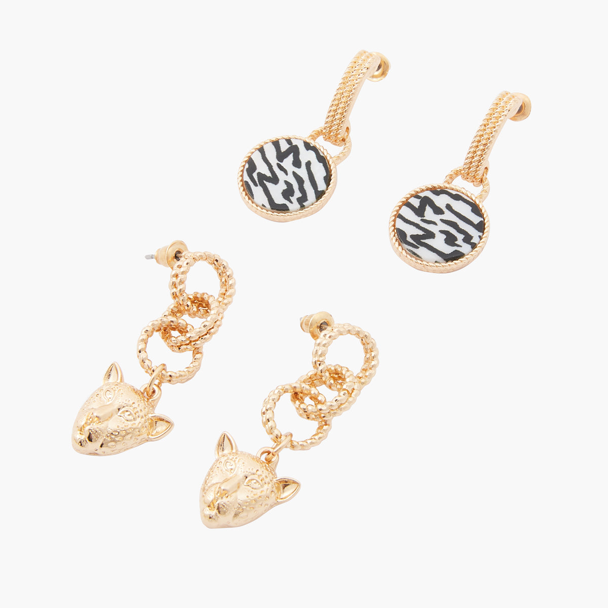 Set de boucles d'oreilles fantaisie Wild