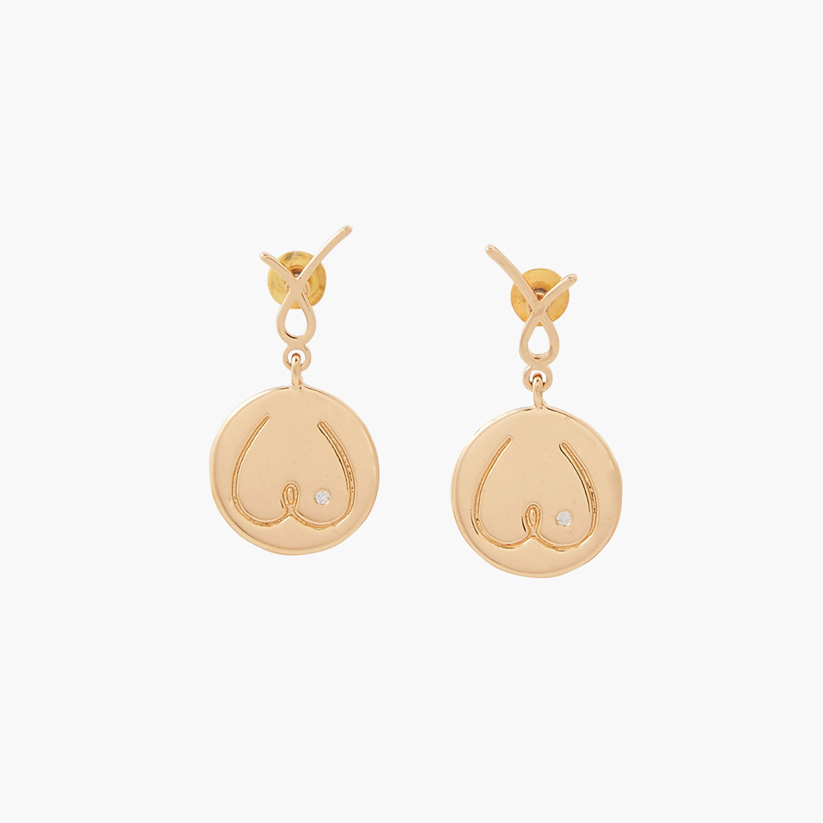 Boucles d'oreilles gravées Body Positive