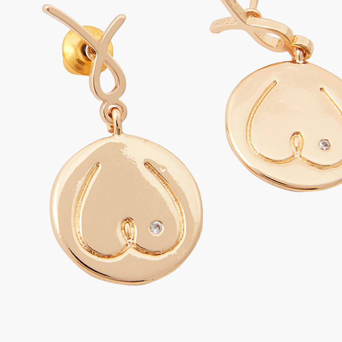 Boucles d'oreilles gravées Body Positive