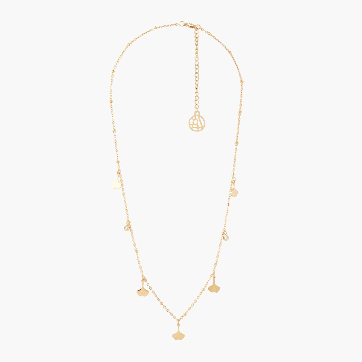 Collier feuilles Acier Inoxydable doré