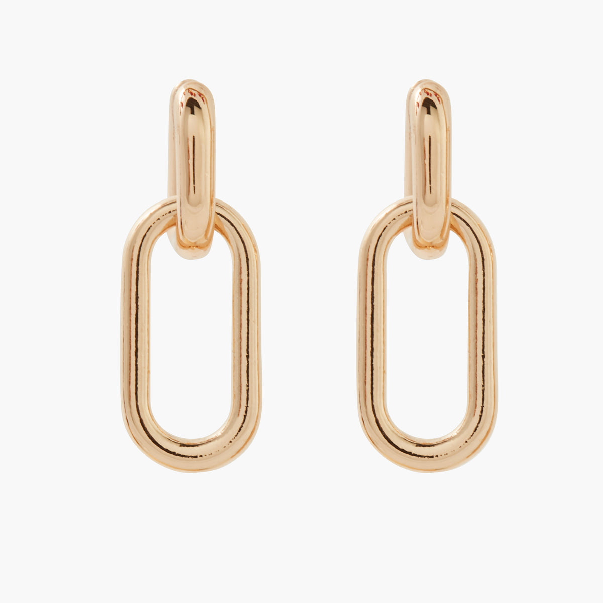 Créoles double anneaux dorés