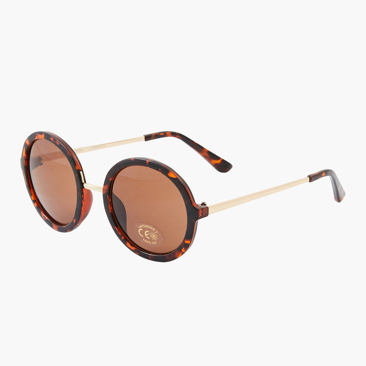 Lunettes de soleil rondes écaille