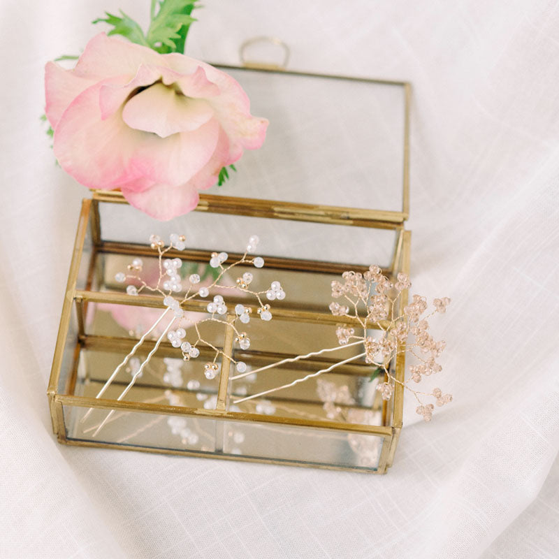 Epingle à cheveux perles à facettes