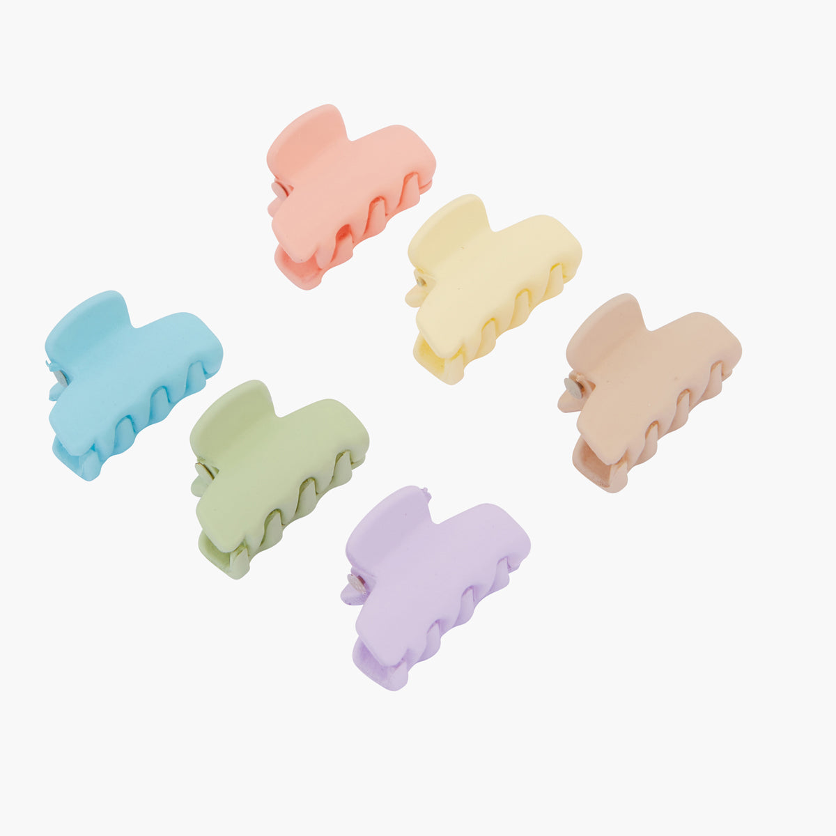 Set de 6 petites pinces à cheveux multicolore