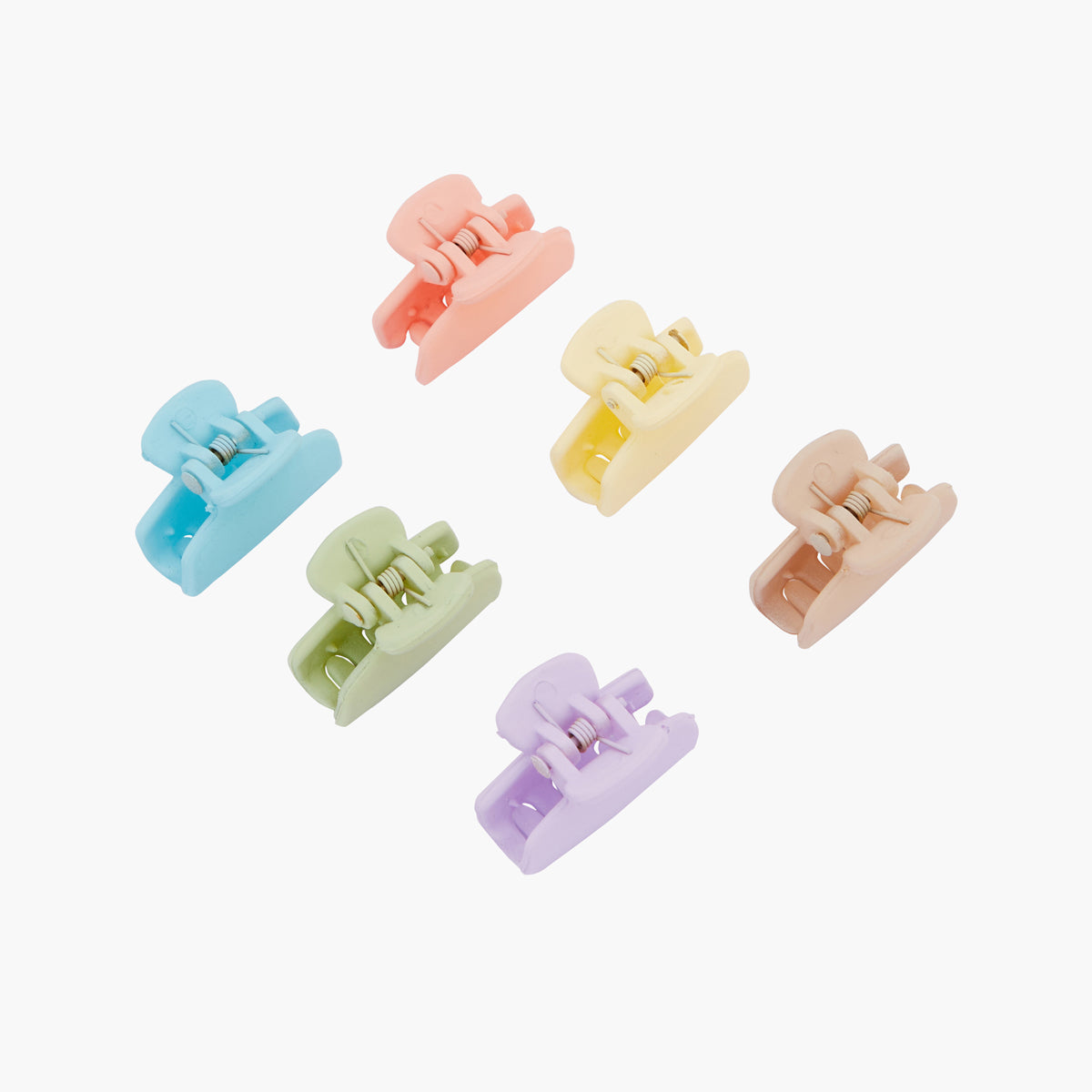 Set de 6 petites pinces à cheveux multicolore