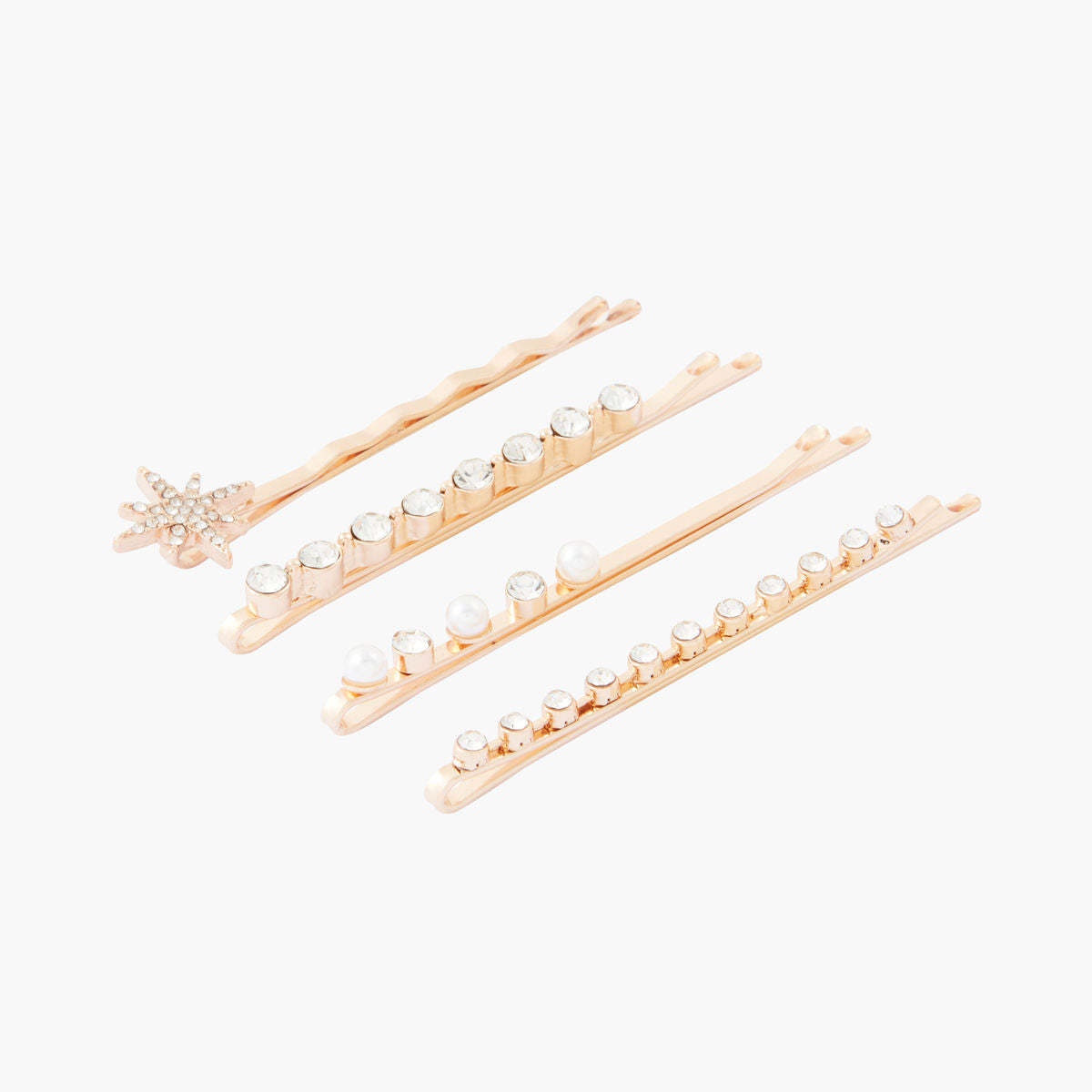 Set de 4 barrettes strass Space Odyssey
