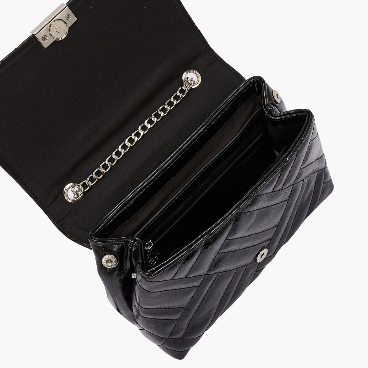 Sac bandoulière matelassé noir