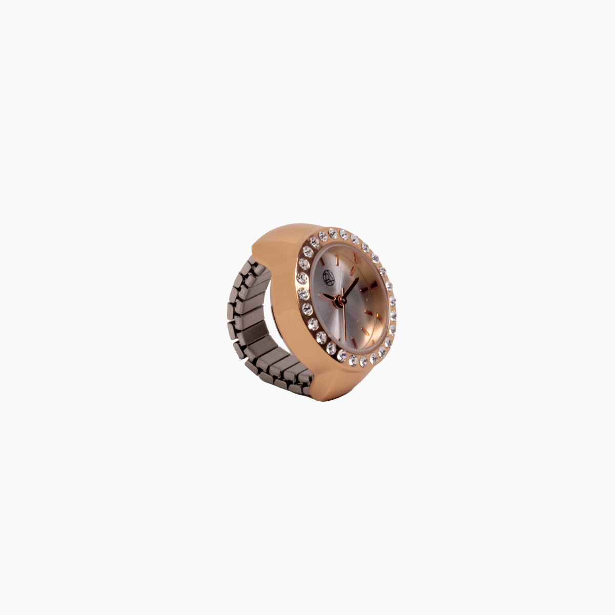 Bague Montre doré avec strass