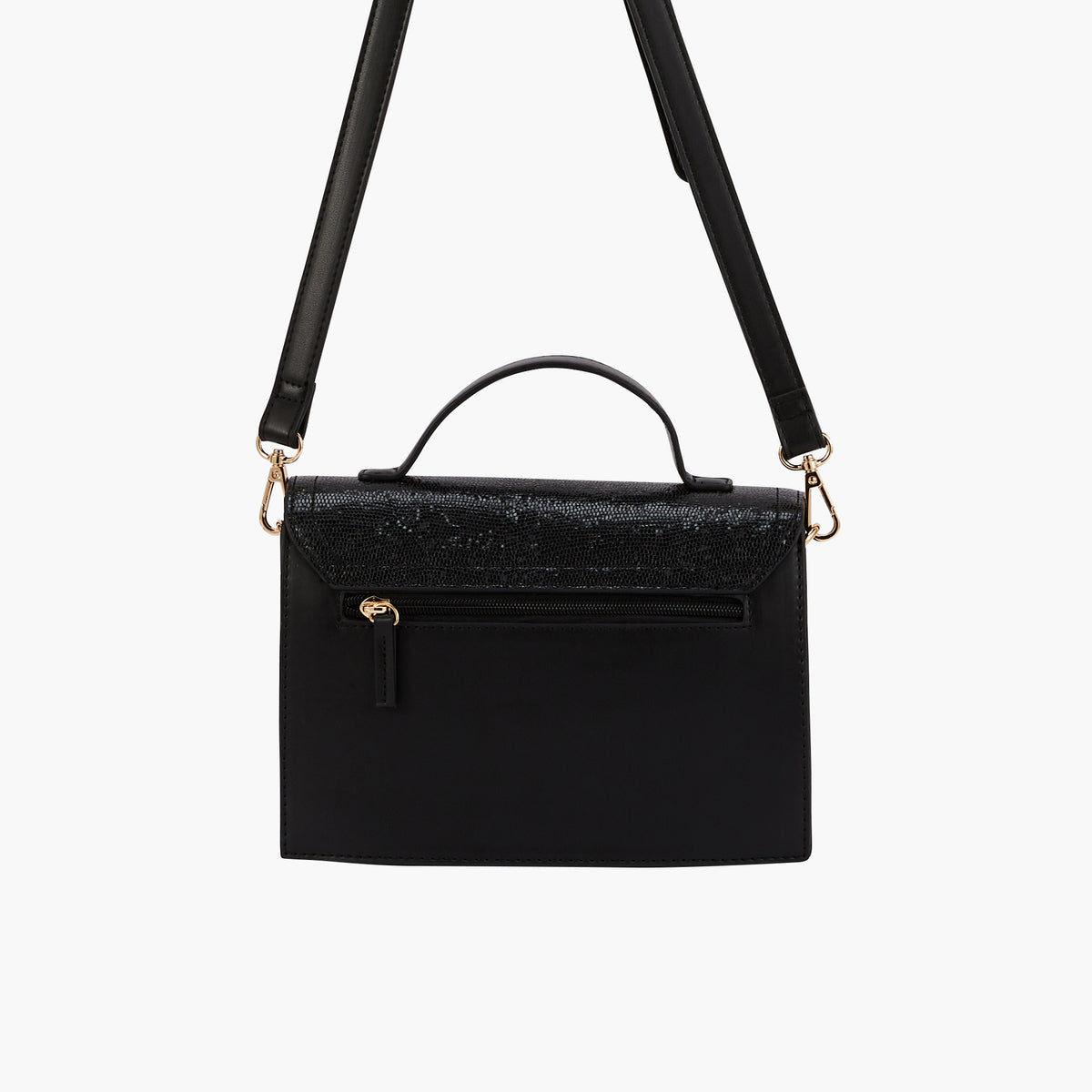 Petit sac à bandoulière boucle ceinture - noir