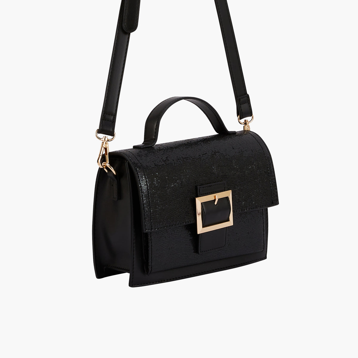 Petit sac à bandoulière boucle ceinture - noir