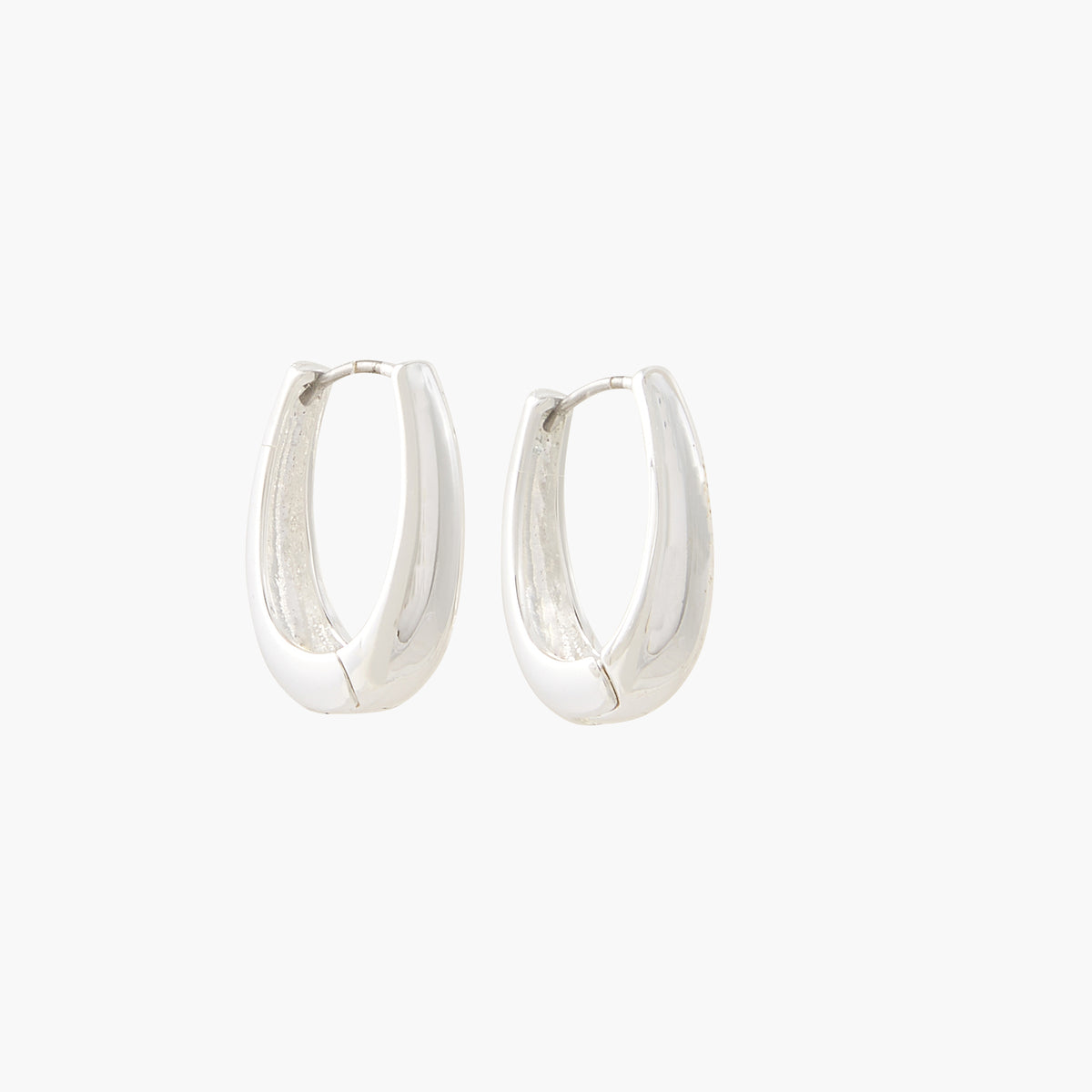 Petites créoles épaisses argenté