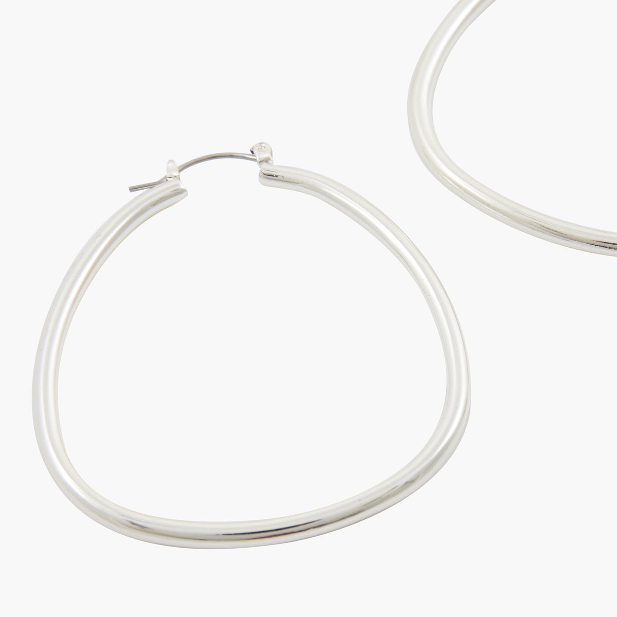 Créoles ovales argentée 50mm