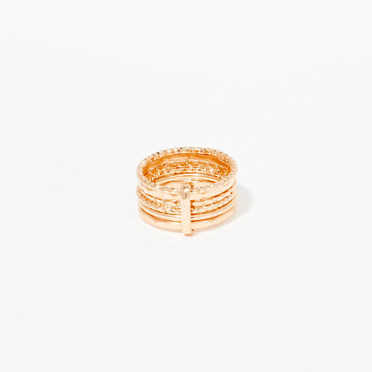 Bague semainier en acier doré