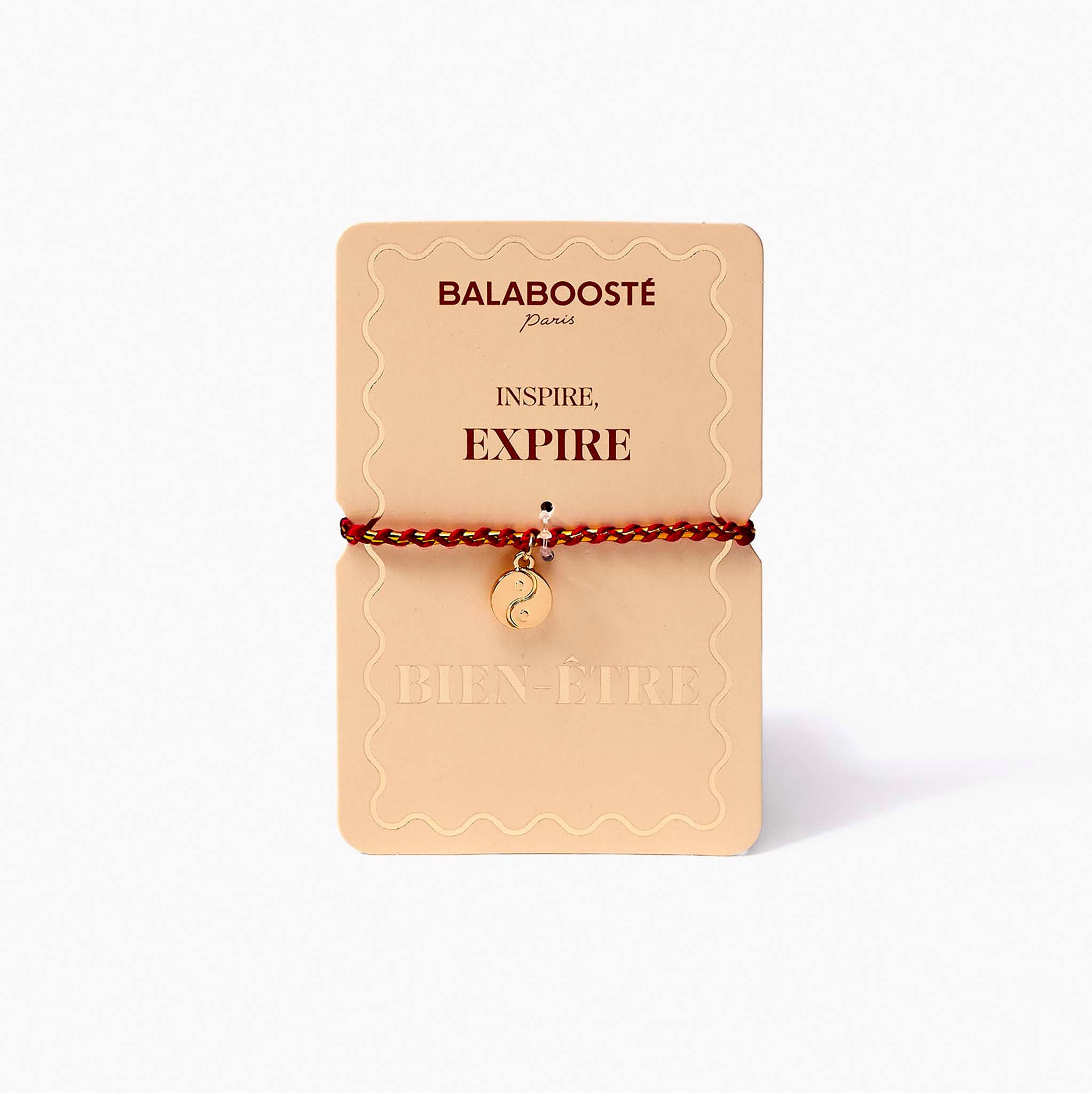 Bracelet à vœux "Bien-Être" médaillon Yin et Yang