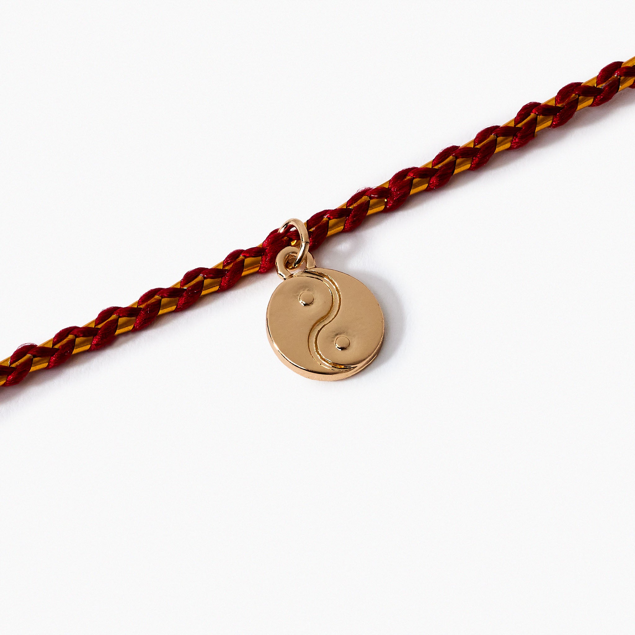 Bracelet à vœux "Bien-Être" médaillon Yin et Yang