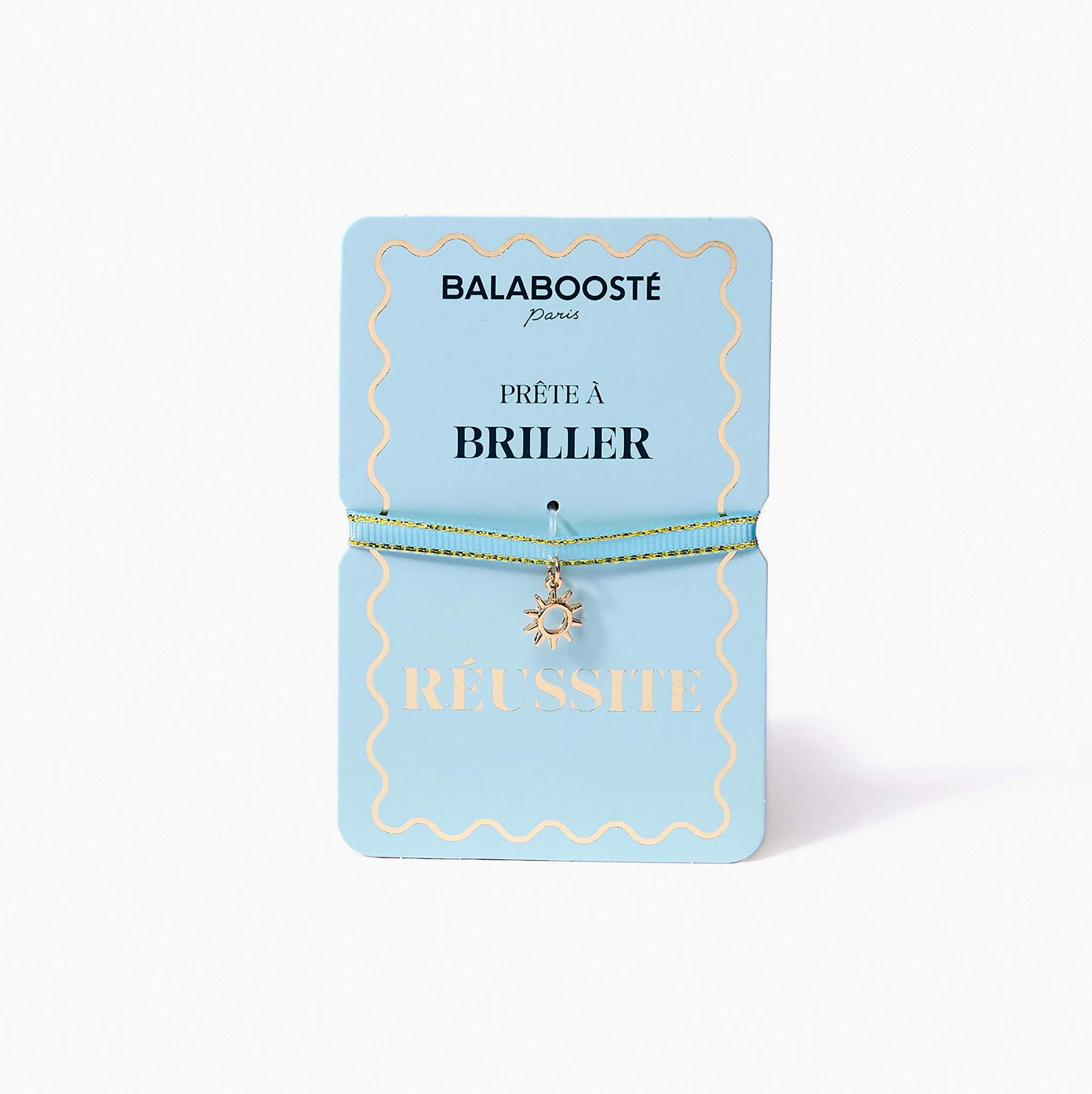 Bracelet à vœux "Réussite" médaillon soleil