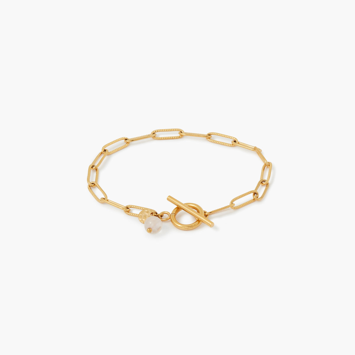 Bracelet à maillons doré en acier inoxydable