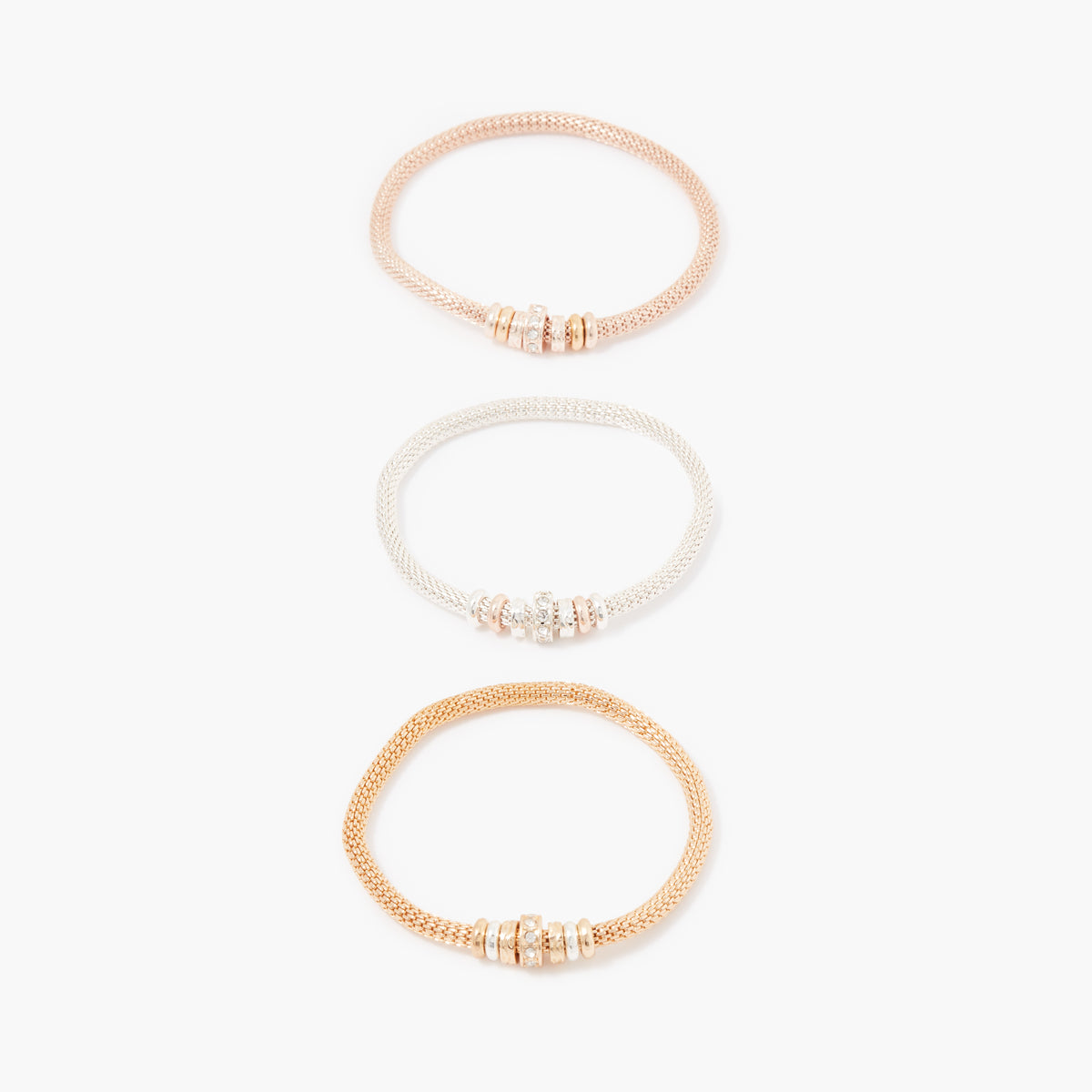 Set de 3 bracelets élastiques chaine