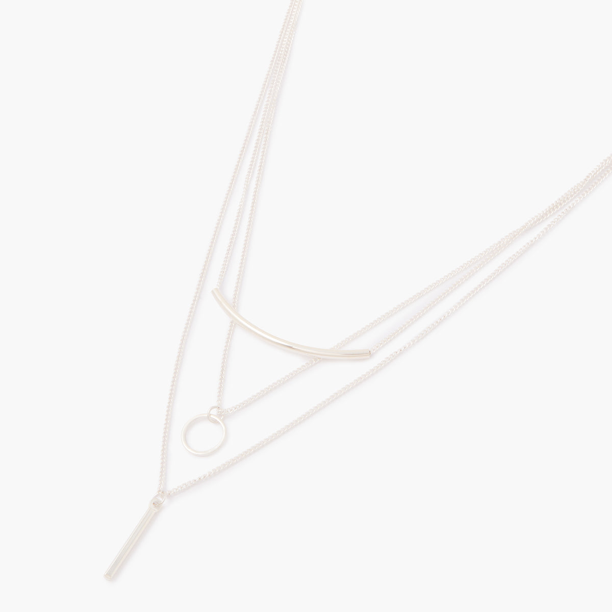 Collier 3 rangs argenté