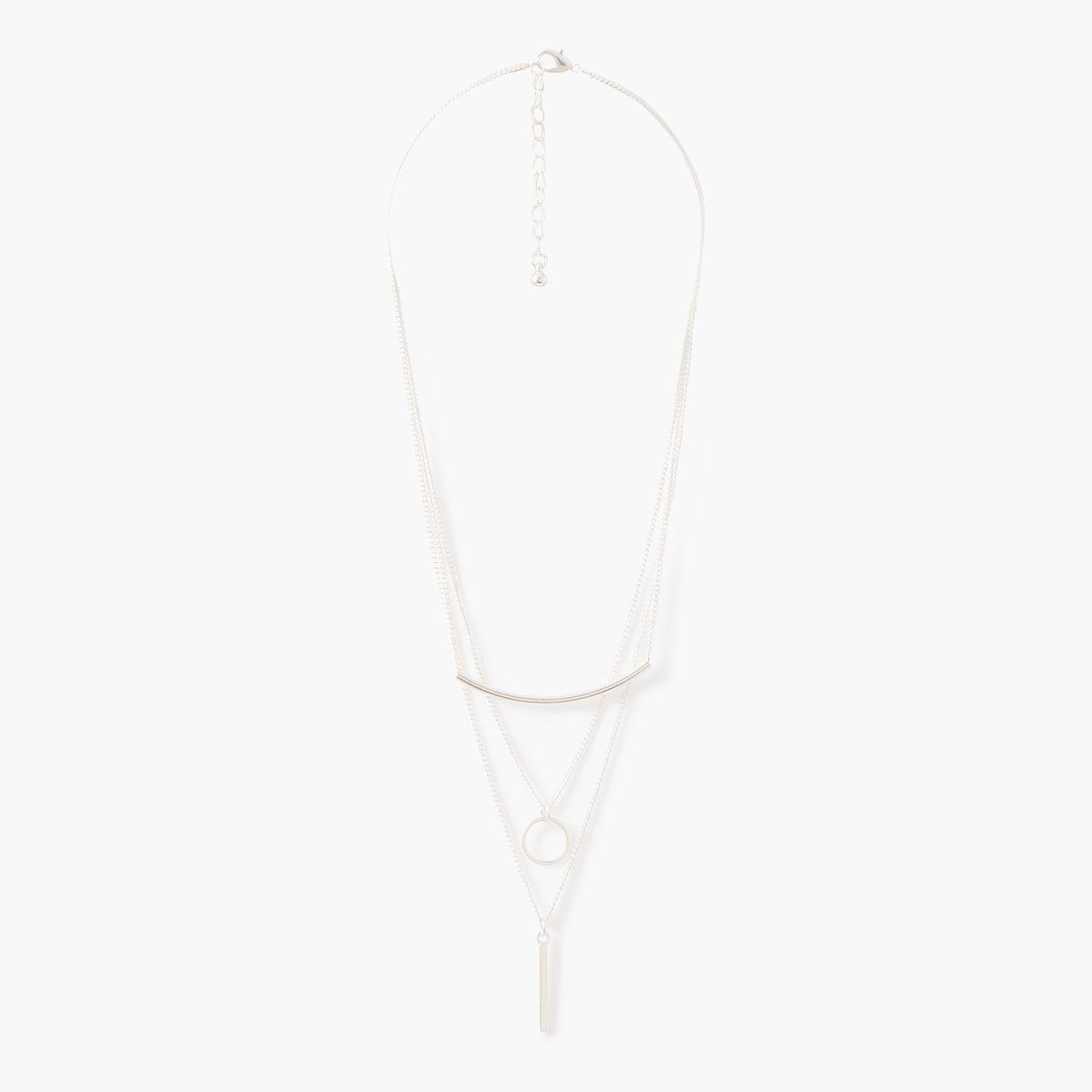 Collier 3 rangs argenté