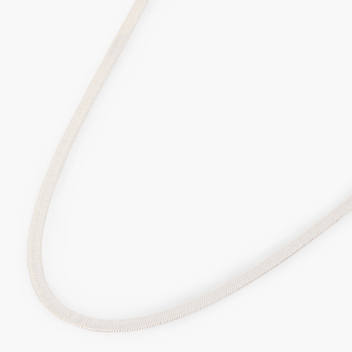 Collier chaine miroir argenté