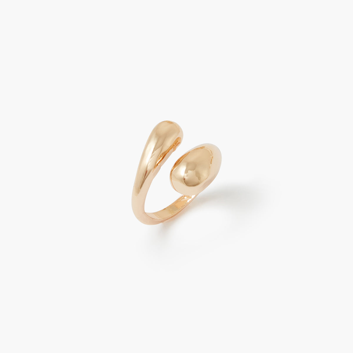 Bague enroulée dorée