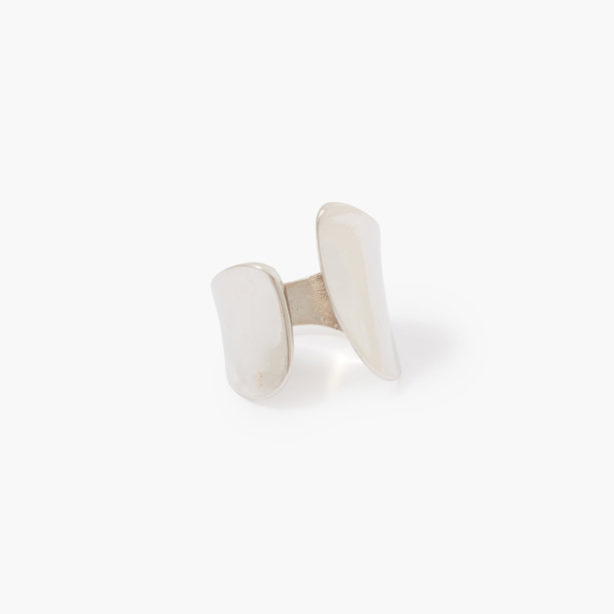 Bague ouverte en métal argenté