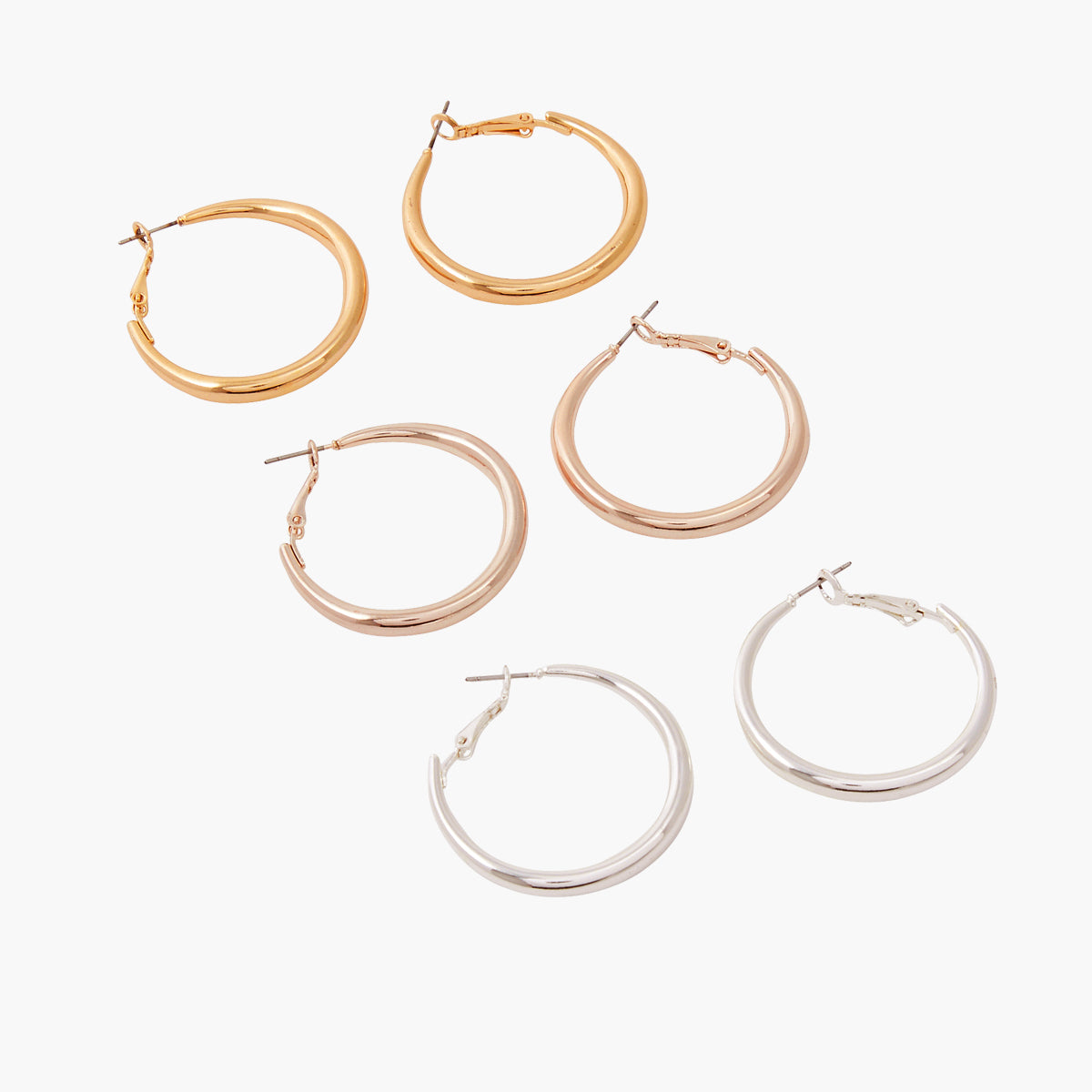 Set de 3 créoles assorties 30mm