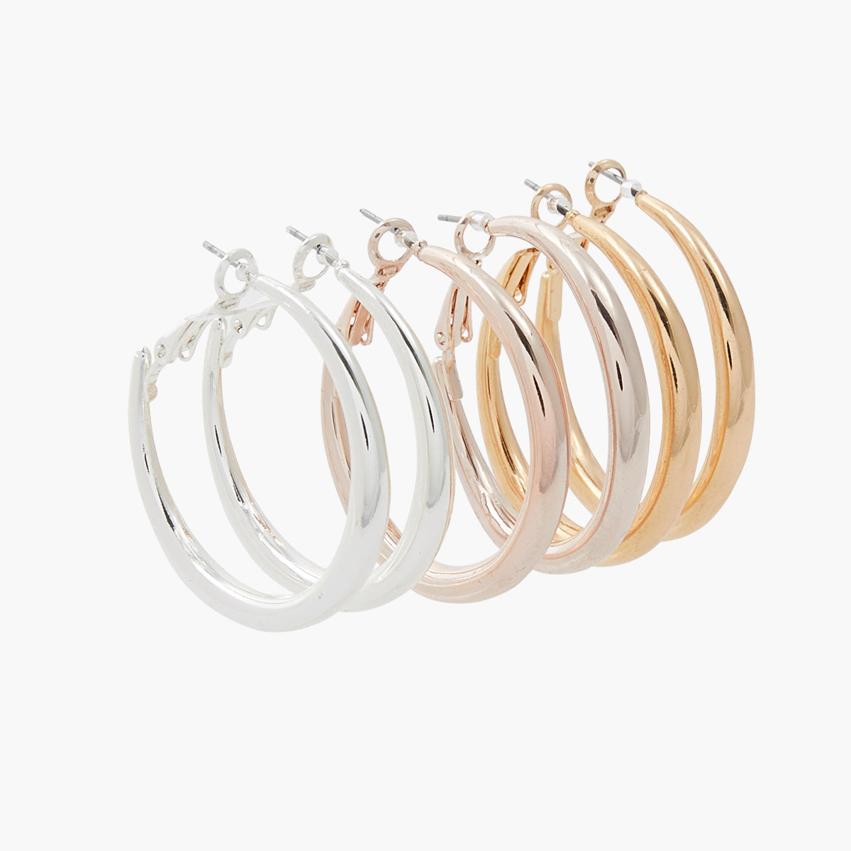 Set de 3 créoles assorties 30mm