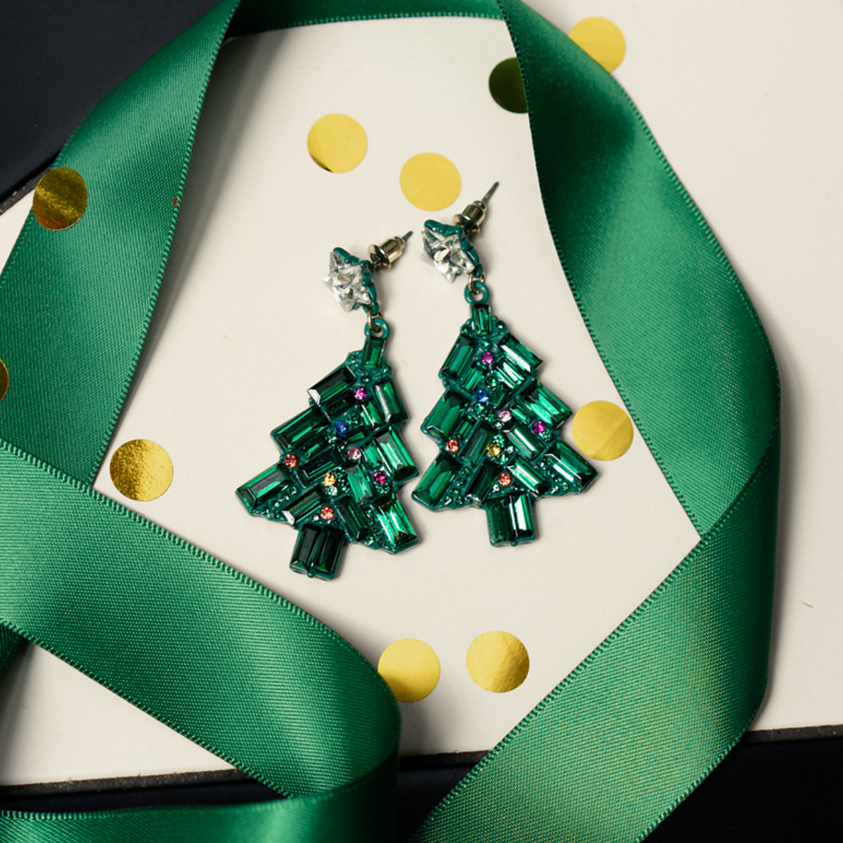 Boucles d'oreilles Noël sapin